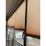 Plise Perde (Kolay Yapışkanlı Montaj) Katlanabilir Cam Balkon Perdesi -Ofis-Ev Perdesi - Cappuccino - 70 x 100 cm