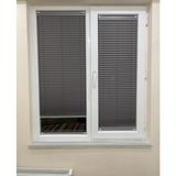 Plise Perde (Kolay Yapışkanlı Montaj) Katlanabilir Cam Balkon Perdesi -Ofis-Ev Perdesi - Gri - 50 x 70 cm