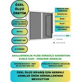 Plise Pileli Akordiyon Sürgülü Duble Kapı Sinekliği 0-120 En, 0-140 Boy - Çok Renkli - 120x140