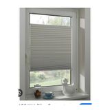 PLISED HOME Katlanabilir Cam Balkon Plise Perde Kül Gri (Kancalı veya Vidalı Montaj)
