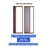 Plisem Mercan-plise Akordiyon Sürgülü Pencere Sineklikleri En-0.60 B0y-130.0