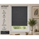 Plissechi Koyu Gri Plise Perde – Özel Ölçü, Kolay Montaj, Cam Balkon ve Pimapen Uyumlu - 40 x 160 cm