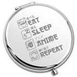 PLITI Anime kompakt ayna japonya Anime sevgilisi hediye yemek uyku Anime kız için tekrar cep ayna (yemek uyku Anime CM)