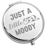 PLITI Komik İnek Kompakt Ayna İnek Aşığı Hediye İnek Çiftçi Hediyesi İnek Sahibi için Sadece Küçük Bir Moody Cep Aynası (Little Moody CM)
