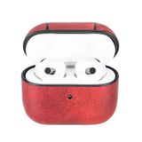 Plm Apple Airpods 3 Nesil Juni AA4 Kırmızı Uyumlu Deri Kılıf