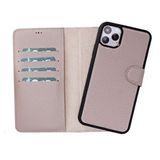 Plm Apple Iphone 11 Pro Max Uyumlu Deri Cüzdanlı Kılıf Erc3 Bej Siyah