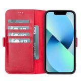 PLM Apple iPhone 13 Uyumlu Deri Cüzdanlı Kılıf Nar Çiçeği