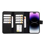 PLM Apple iPhone 15 Plus Uyumlu Deri Cüzdanlı Kılıf Santa G1