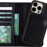 PLM Apple iPhone 15 Pro Max Uyumlu Deri Cüzdanlı Kılıf MWWN RST1 Siyah