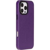 PLM Apple iPhone 16 Pro Max uyumlu, Hakiki Deri, El Yapımı Kılıf, Mor