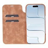 Plm Apple Iphone 17 Air Için, Hakiki Deri, El Yapımı, Cüzdanlı Slim Kılıf, Mag Safe Ile Uyumlu, İç Yüzeyi Kadife, Antik Kahve Siyah