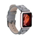 PLM Apple Watch Deri Kordon Cross 42-44mm Black Trok RST9EF Gri