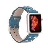 PLM Apple Watch Deri Kordon Cross 42-44mm Silver Trok BRN4EF Mavi