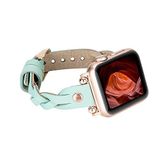 PLM Apple Watch Deri Kordon Wanda 38-40mm Ferro Rose Gold Trok BRN7 Yeşil