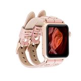 PLM Apple Watch Kordon Ely Çift Tur Pembe Deri NU2