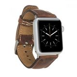 Plm Apple Watch Uyumlu Deri Kordon 38-40-41mm G2 Kahverengi renkli
