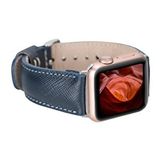 Plm Apple Watch Uyumlu Deri Kordon 42-44-45mm G3 Lacivert Renksiz
