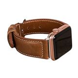 Plm Apple Watch Uyumlu Deri Kordon 42-44-45mm Nm4-as2 Taba Renksiz