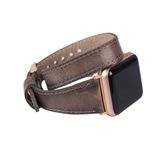 PLM Apple Watch Uyumlu Deri Kordon 42-44-45mm Slim DT V23EF Gri