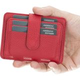 PLM Bouletta BLW019 Slim Çok Bölmeli Unisex Deri Kartlık Erc2 Kırmızı
