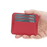 PLM Bouletta Pedro Slim Unisex Deri Kartlık ERC2 Kırmızı