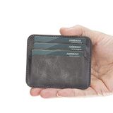 PLM Bouletta Pedro Slim Unisex Deri Kartlık TN18EF Gri