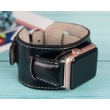 Plm Cuff RST1 Siyah 42-44-45 mm Apple Watch Uyumlu Deri Kordon