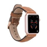 Plm G19 Taba 42-44-45 mm Apple Watch Uyumlu Deri Kordon