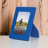 PLM Gerçek Deri Masaüstü Fotoğraf Çerçevesi, 22X17CM (15X10 Foto) Mavi