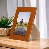 PLM Gerçek Deri Masaüstü Fotoğraf Çerçevesi, 22X17CM (15X10 Foto) Rustik Taba
