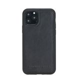 PLM iPhone 11 Pro 5.8 Uyumlu Arka Kapak Deri Telefon Kılıfı RST1 Siyah