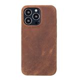 Plm Rock G2 Kahverengi Apple iPhone 13 Pro Uyumlu Deri Arka Kapak