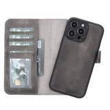Plm VS4EF Apple iPhone 14 Pro Max Uyumlu Deri Cüzdanlı Kılıf