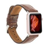 Plm VS5 Kahverengi 42-44-45 mm Apple Watch Uyumlu Deri Kordon