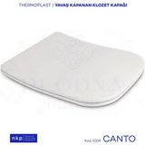 Plodna House Canto Kare Form Yavaş Kapanan Klozet Kapağı - Beyaz
