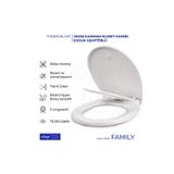 Plodna House Family Oval C Form Çocuk Bebek Oturaklı Çift Kullanım Yavaş Kapanan Klozet Kapağı