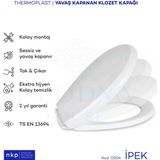 Plodna House İpek Oval Form Yavaş Kapanan Klozet Kapağı Beyaz Renk Kolay Montaj ve Temizlik
