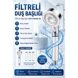 Plodna House Yüksek Basınçlı Filtreli Duş Başlığı + 3 Yedek Filtre | Klor ve Kireç Karşıtı, Su Tasarruflu