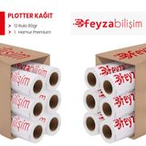 PlotterSarf 1.Hamur Premium Opak 45 cm 50 mt 12 Rulo 80 gr Plotter Çizim Kağıdı