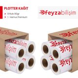 Plottersarf 1.Hamur Premium Opak 80 gr Plankopya Ozalit 45 cm 175 mt 8 Rulo Plotter Kağıdı