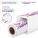 PlotterSarf Aydınger 92 gr Rulo 75 cm x 50 mt 1 Rulo Çizim Kağıdı