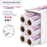 PlotterSarf Aydınger 92 gr Rulo 91.4 cm x 50 mt 6 Rulo Çizim Kağıdı