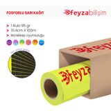 Plottersarf Flo Fosforlu Sarı Floresan 95 gr 91.4 cm 100 mt 1 Rulo Kağıt
