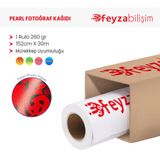 Plottersarf Microporous Pearl Waterprof 260 gr 152 cm 30 mt 1 Rulo Parlak Fotoğraf Kağıdı