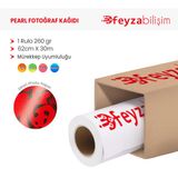 Plottersarf Microporous Pearl Waterprof 260 gr 62 cm 30 mt 1 Rulo Parlak Fotoğraf Kağıdı