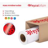 Plottersarf Microporous Pearl Waterprof 260 gr 91.4 cm 30 mt 1 Rulo Parlak Fotoğraf Kağıdı
