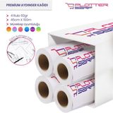PlotterSarf Plankopya 92 gr Rulo 45 cm x 150 mt 4 Rulo Ozalit Aydınger Çizim Kağıdı