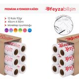 PlotterSarf Plotter Aydınger 112 gr Rulo 45 cm x 50 mt 12 Rulo Çizim Kağıdı