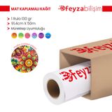 Plottersarf Premium Mat 130 gr Rulo 91.4 cm 50 mt 1 Rulo Coated Kağıt