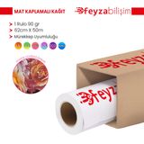 Plottersarf Premium Mat 90 gr Rulo 62 cm 50 mt 1 Rulo Coated Kağıt